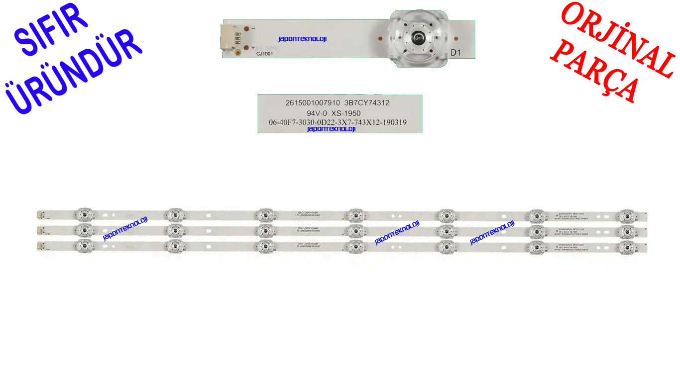 PROFİLO,%2039PA200E,%20LED%20BAR,%20BACKLIGHT,%2006-40F7-3030-0D22-3X7-743X12,%20LE39D91,%2006-40F7-3030-OD22-3X7-743X12