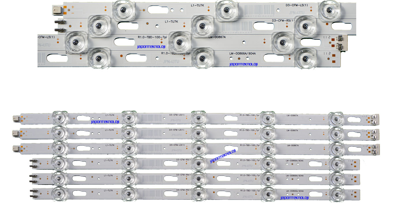 SAMSUNG%20UE43TU8000UXTK,%20UE43TU7000USTK,%20UE43TU7000UXTK,%20HG43ET690UB,%20LED%20BAR,%20PANEL%20LEDLERİ,%20%20BN96-50319A,%20BN96-50320A