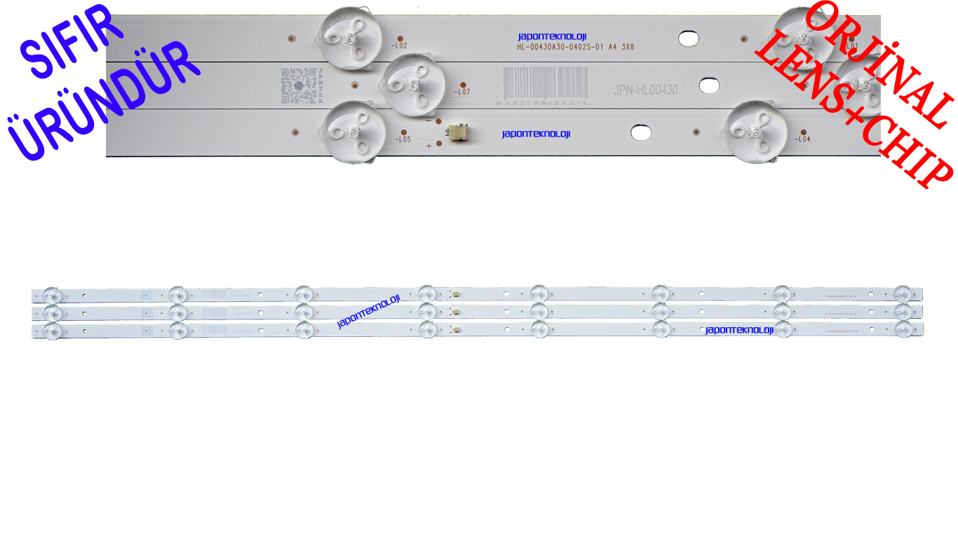 SKYTECH%20SST-4350B,%20SST4350C,%20LED%20BAR,%20REDLINE,%20M43,%20MRT-43,%20LED%20BAR,%20HL-00430A30-0402S-06%20A1%203X8%20-%208%20LEDLİ%20,%20PANEL%20LEDLERİ