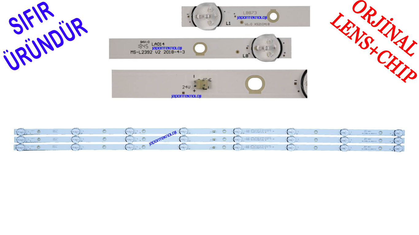 REDLİNE%20PS43%20LED%20BAR,%20MS-L2392%20V2%20,%20CX430DLEDM,%20T2S2HEVC,%2080.2%20Cm%208%20Ledli%20Tv%20Led%20Bar