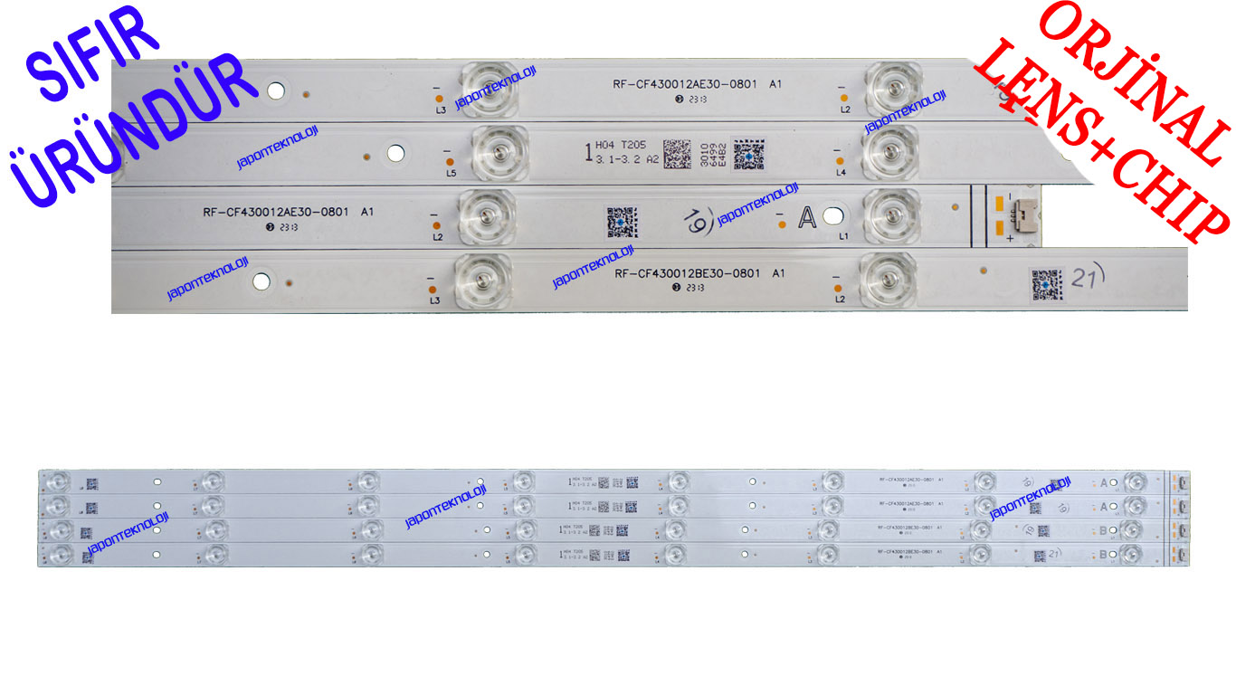 TOSHIBA,%2043UL4C63D,%2043UA4D63DT,%20VESTEL,%2043UA9600,%2043U9700,%20PANEL%20LEDLERİ,%20LED%20BAR,%20BACKLIGHT,%20RF-CF430012BE30-0801,%20RF-CF430012AE30-0801,%2030106500,%2030106501,%2030106499%20,%2030106497